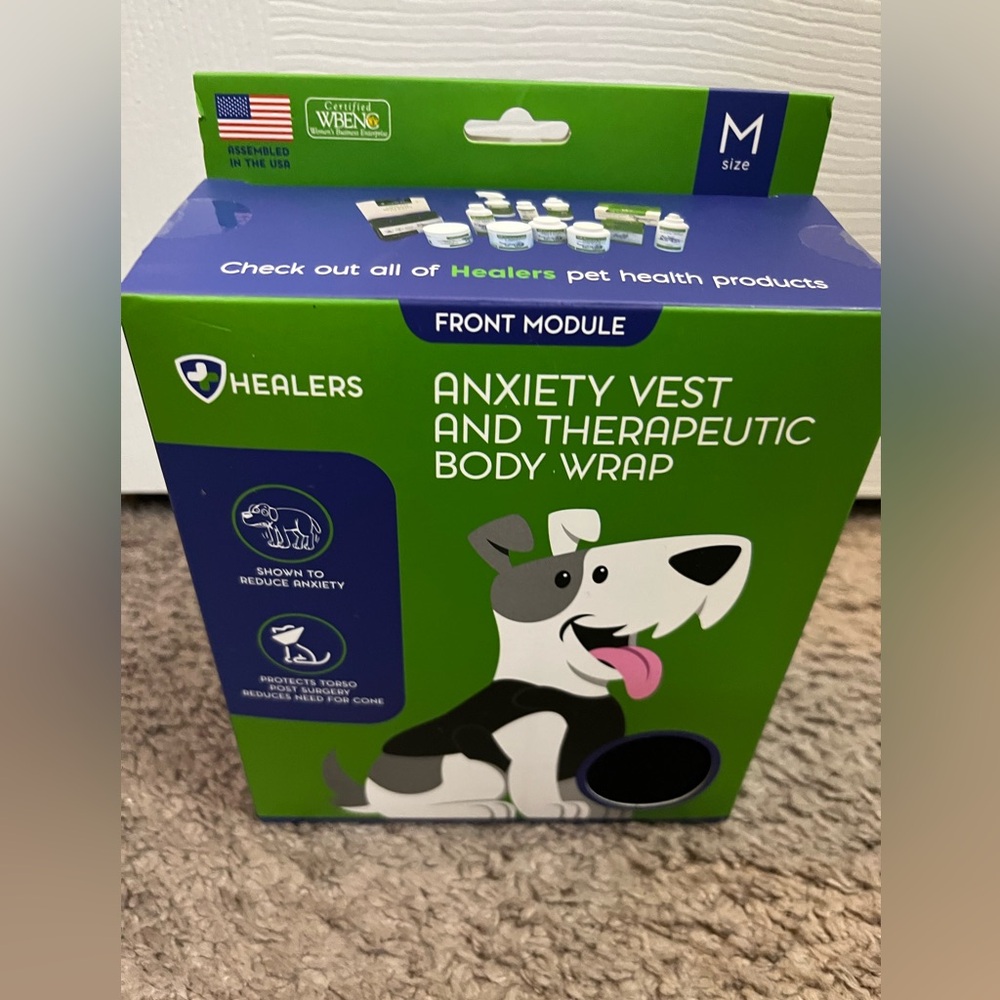 Black  Anxiety Vest and Therapeutic Body Wrap for Dogs new